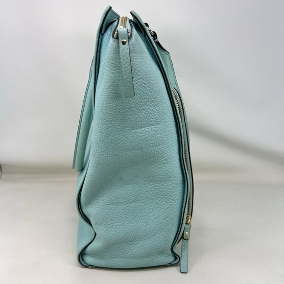Kate Spade Baxter Street Fernrose Leather Purse Street Tote Bag Teal - Picture 4 of 10